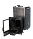 Печь банная чугунная Амур с закрытой каменкой. Панорамная дверца (сетка)